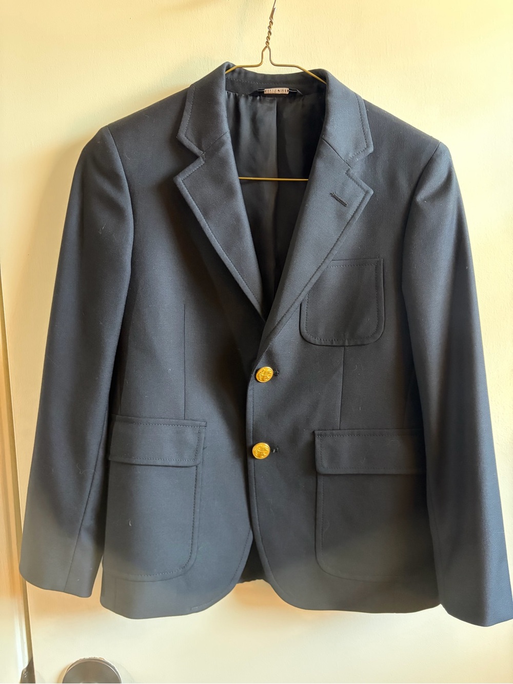Brooks Brothers Black Blazer with Gold Buttons